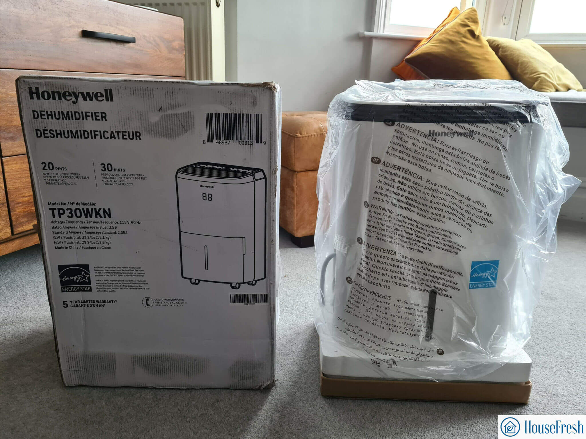 Honeywell 30 Pint Dehumidifier TP30WKN Review HouseFresh