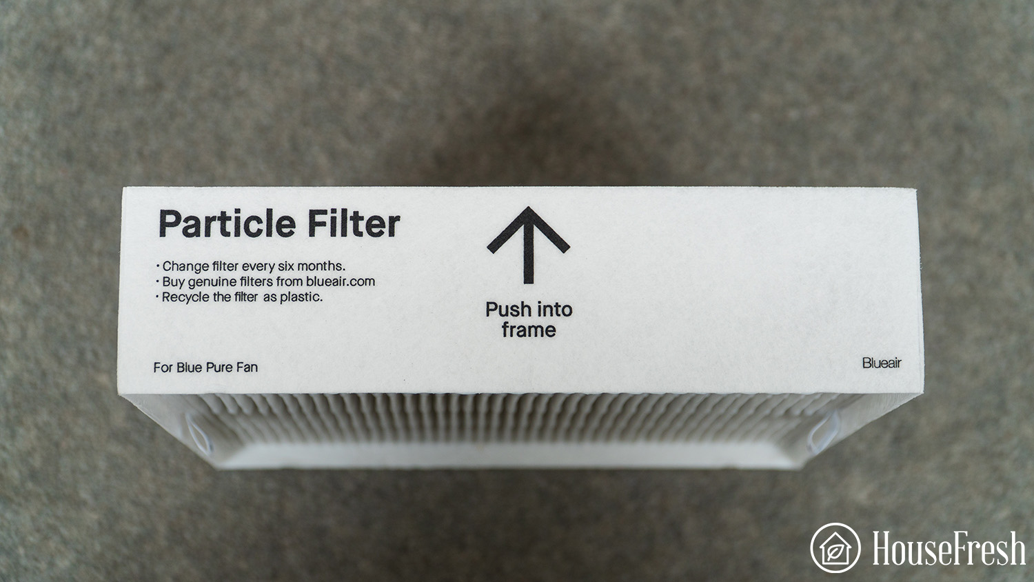 Blue pure store fan particle filter