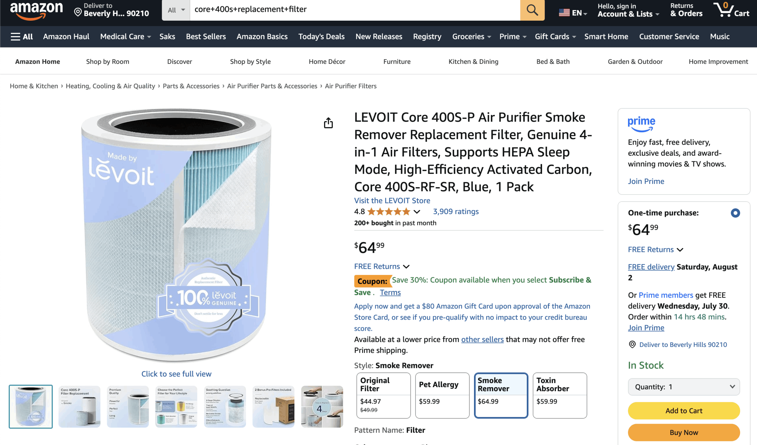 400s smoke remover filter scaled