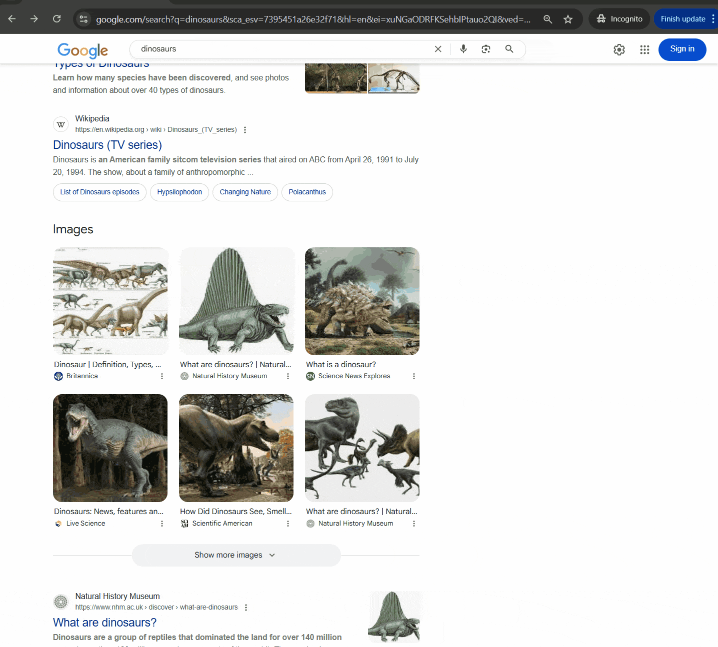 dinosaurs end